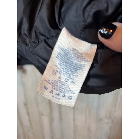 Lands End Womens Down Winter Parka Coat Black‎ Small Fur hood - Picture 5 of 5